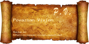 Povazsan Vivien névjegykártya